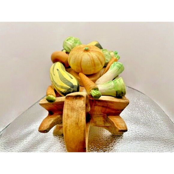 The Tea Pottery Vegetables Cart -Handmade & Painted in ENGLAND - Picture 3 of 11